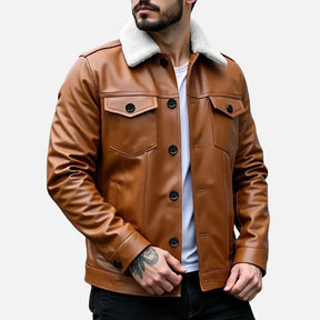 Jaqueta de Couro Masculina Bellvian - BL113