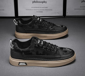 (PAGUE 1 LEVE 2 - PROMOÇÃO EXCLUSIVA) Sapatênis Masculino Em Couro Premium Orenas + BRINDE