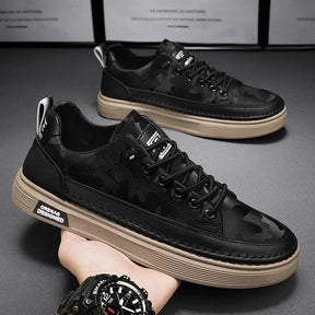 (PAGUE 1 LEVE 2 - PROMOÇÃO EXCLUSIVA) Sapatênis Masculino Em Couro Premium Orenas + BRINDE